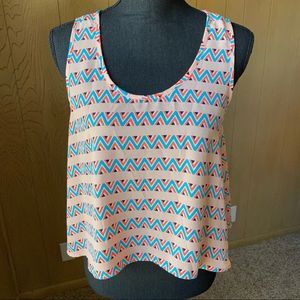 Lush neon high low crop top